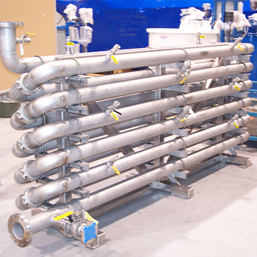 A stack of long pipes